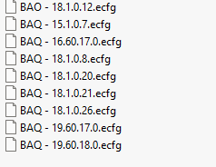BAQ ecfg files